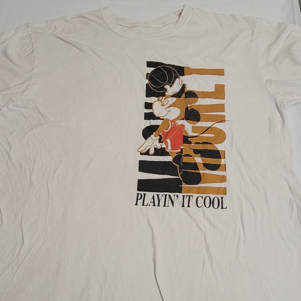 Disney Mickey Mouse Basketball Slam Dunk Keeping It Cool T-shirt Mens 2XL